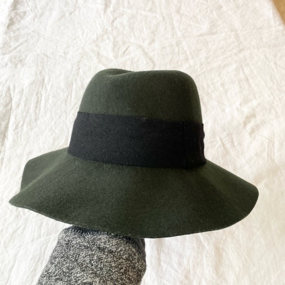 Zara Green Wool Blend Fedora - Picture 6 of 14